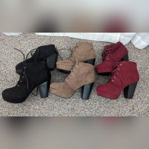 Forever Suede Ankle Boots Booties 8 / 8.5